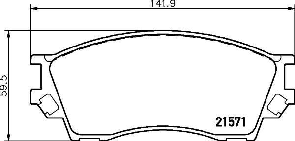 HELLA 8DB 355 017-091 - Bremsbelagsatz, Scheibenbremse alexcarstop-ersatzteile.com