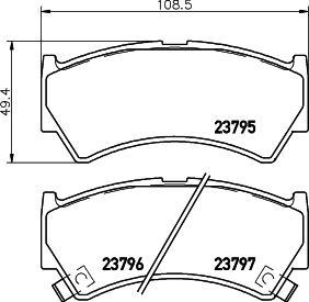 HELLA 8DB 355 017-031 - Bremsbelagsatz, Scheibenbremse alexcarstop-ersatzteile.com