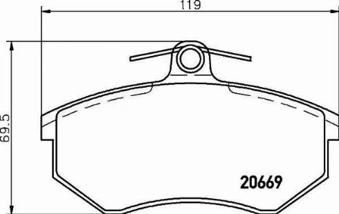 HELLA 8DB 355 021-111 - Bremsbelagsatz, Scheibenbremse alexcarstop-ersatzteile.com