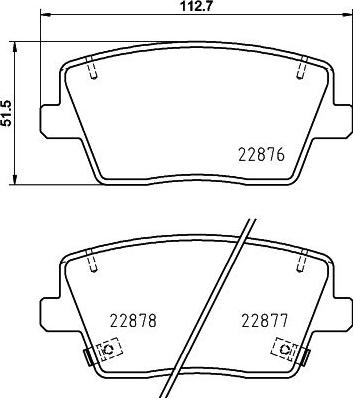 HELLA 8DB 355 039-431 - Bremsbelagsatz, Scheibenbremse alexcarstop-ersatzteile.com