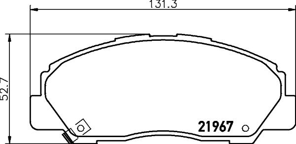 HELLA 8DB 355 039-611 - Bremsbelagsatz, Scheibenbremse alexcarstop-ersatzteile.com