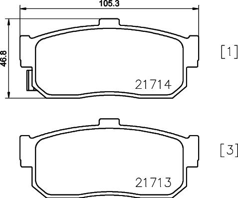 HELLA 8DB 355 036-591 - Bremsbelagsatz, Scheibenbremse alexcarstop-ersatzteile.com