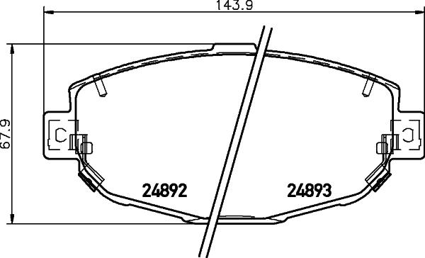 HELLA 8DB 355 036-801 - Bremsbelagsatz, Scheibenbremse alexcarstop-ersatzteile.com