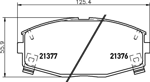 HELLA 8DB 355 036-771 - Bremsbelagsatz, Scheibenbremse alexcarstop-ersatzteile.com