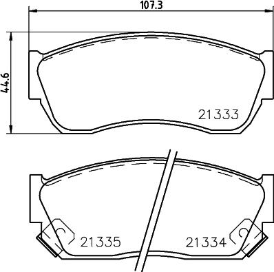 HELLA 8DB 355 030-391 - Bremsbelagsatz, Scheibenbremse alexcarstop-ersatzteile.com