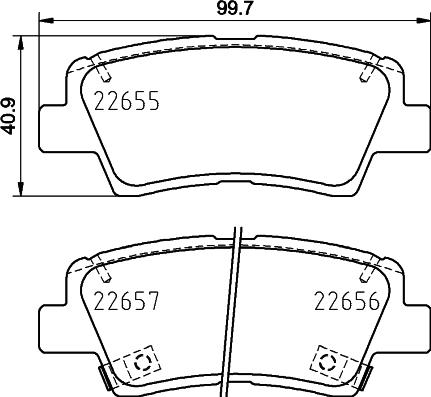 HELLA 8DB 355 031-681 - Bremsbelagsatz, Scheibenbremse alexcarstop-ersatzteile.com