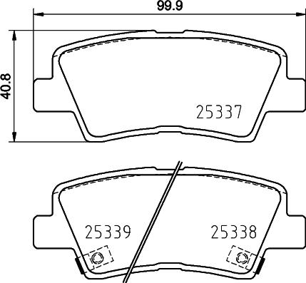 HELLA 8DB 355 031-821 - Bremsbelagsatz, Scheibenbremse alexcarstop-ersatzteile.com