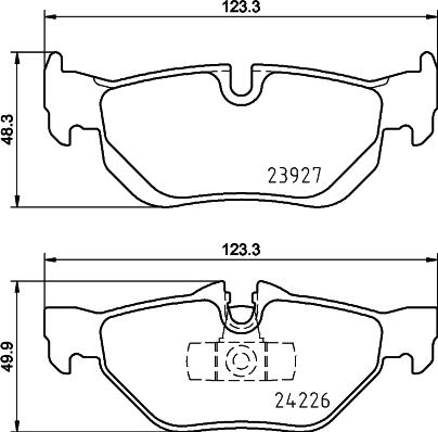 HELLA 8DB 355 031-781 - Bremsbelagsatz, Scheibenbremse alexcarstop-ersatzteile.com