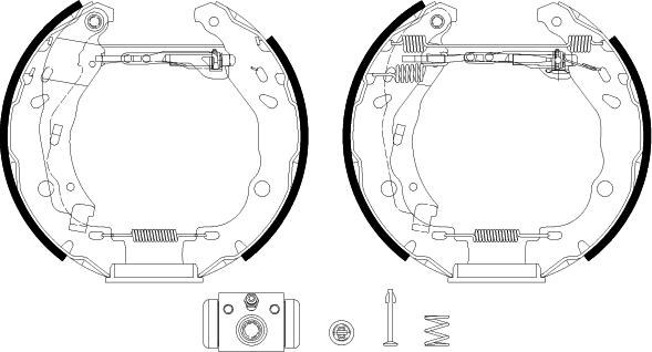 HELLA 8DB 355 038-121 - Bremsbackensatz alexcarstop-ersatzteile.com