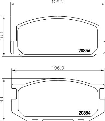 HELLA 8DB 355 032-401 - Bremsbelagsatz, Scheibenbremse alexcarstop-ersatzteile.com