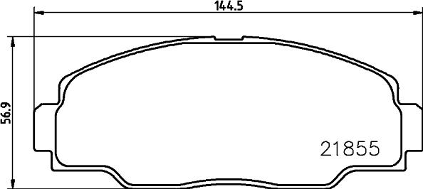 HELLA 8DB 355 032-381 - Bremsbelagsatz, Scheibenbremse alexcarstop-ersatzteile.com