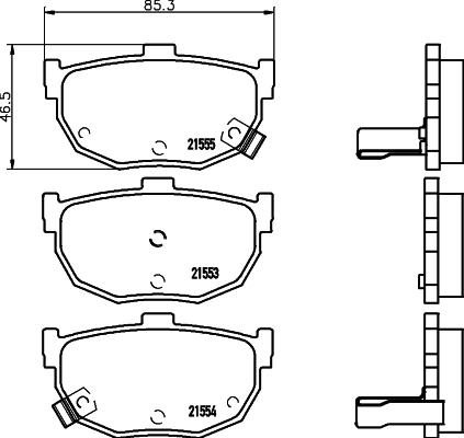 HELLA 8DB 355 029-491 - Bremsbelagsatz, Scheibenbremse alexcarstop-ersatzteile.com