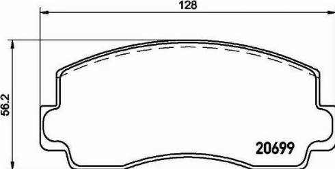 HELLA 8DB 355 007-241 - Bremsbelagsatz, Scheibenbremse alexcarstop-ersatzteile.com