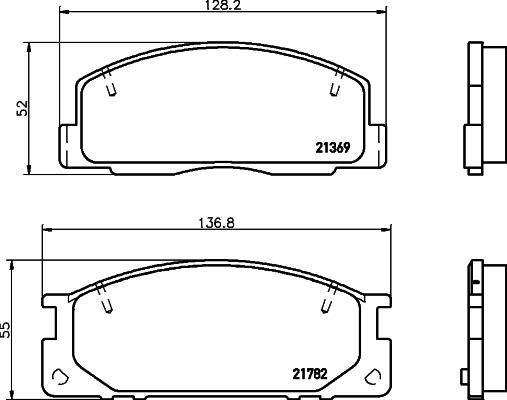 HELLA 8DB 355 029-781 - Bremsbelagsatz, Scheibenbremse alexcarstop-ersatzteile.com