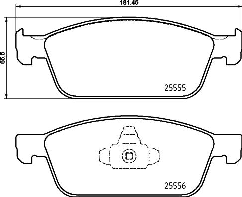 HELLA 8DB 355 025-511 - Bremsbelagsatz, Scheibenbremse alexcarstop-ersatzteile.com