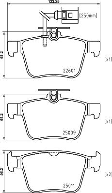 HELLA 8DB 355 025-661 - Bremsbelagsatz, Scheibenbremse alexcarstop-ersatzteile.com