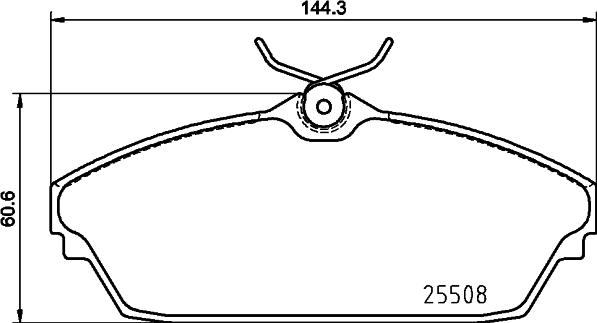 HELLA 8DB 355 025-671 - Bremsbelagsatz, Scheibenbremse alexcarstop-ersatzteile.com