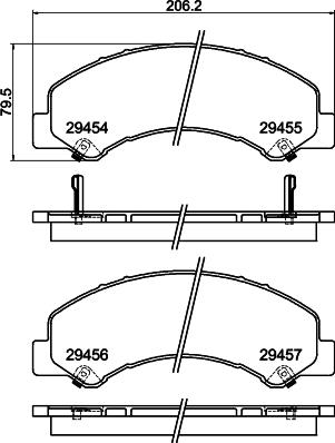 HELLA 8DB 355 025-801 - Bremsbelagsatz, Scheibenbremse alexcarstop-ersatzteile.com