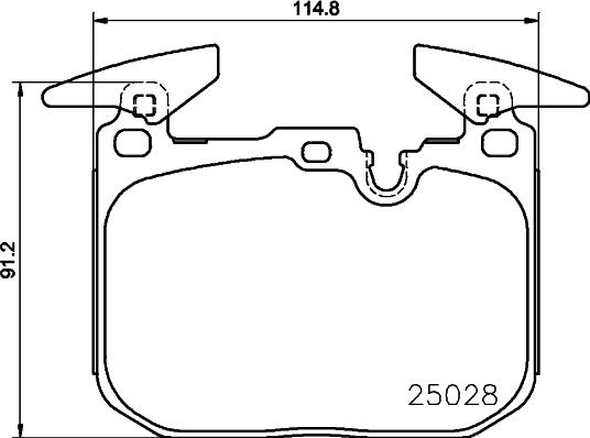 HELLA 8DB 355 025-771 - Bremsbelagsatz, Scheibenbremse alexcarstop-ersatzteile.com