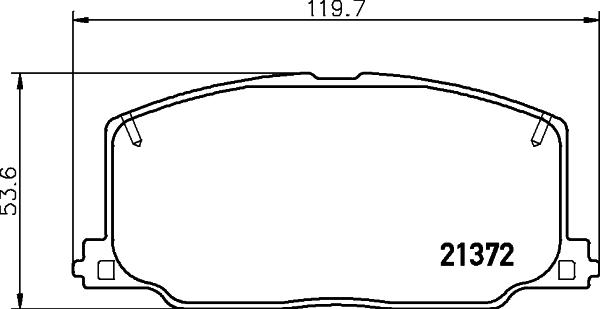 HELLA 8DB 355 026-961 - Bremsbelagsatz, Scheibenbremse alexcarstop-ersatzteile.com