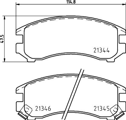 HELLA 8DB 355 026-921 - Bremsbelagsatz, Scheibenbremse alexcarstop-ersatzteile.com