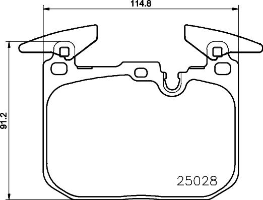 HELLA 8DB 355 026-651 - Bremsbelagsatz, Scheibenbremse alexcarstop-ersatzteile.com