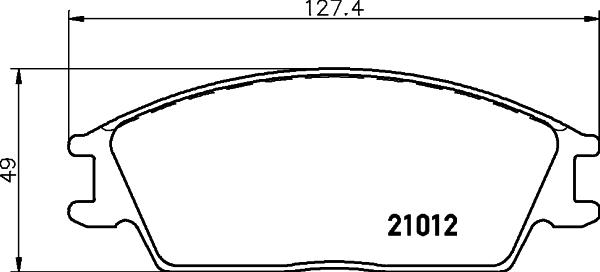 HELLA 8DB 355 026-851 - Bremsbelagsatz, Scheibenbremse alexcarstop-ersatzteile.com