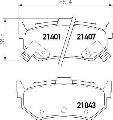 HELLA 8DB 355 006-281 - Bremsbelagsatz, Scheibenbremse alexcarstop-ersatzteile.com