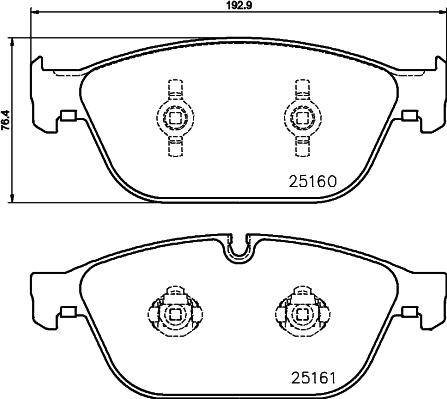 HELLA 8DB 355 026-391 - Bremsbelagsatz, Scheibenbremse alexcarstop-ersatzteile.com