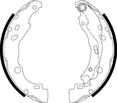 HELLA 8DB 355 020-081 - Bremsbackensatz alexcarstop-ersatzteile.com