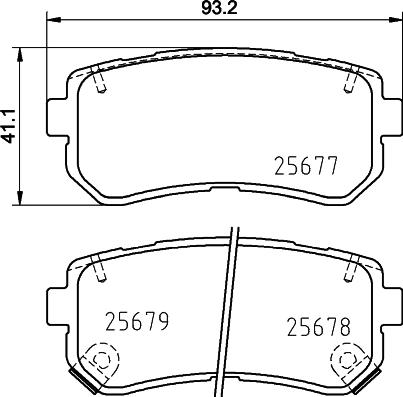 HELLA 8DB 355 020-851 - Bremsbelagsatz, Scheibenbremse alexcarstop-ersatzteile.com