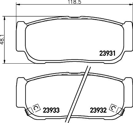 HELLA 8DB 355 020-221 - Bremsbelagsatz, Scheibenbremse alexcarstop-ersatzteile.com