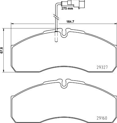 HELLA 8DB 355 020-711 - Bremsbelagsatz, Scheibenbremse alexcarstop-ersatzteile.com