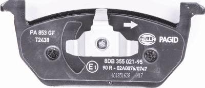 HELLA 8DB 355 021-951 - Bremsbelagsatz, Scheibenbremse alexcarstop-ersatzteile.com