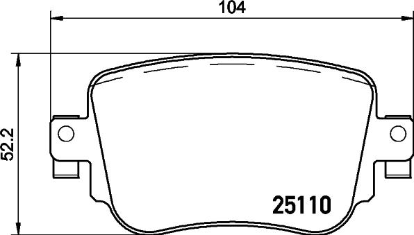 HELLA 8DB 355 021-911 - Bremsbelagsatz, Scheibenbremse alexcarstop-ersatzteile.com