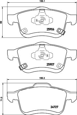 HELLA 8DB 355 021-451 - Bremsbelagsatz, Scheibenbremse alexcarstop-ersatzteile.com