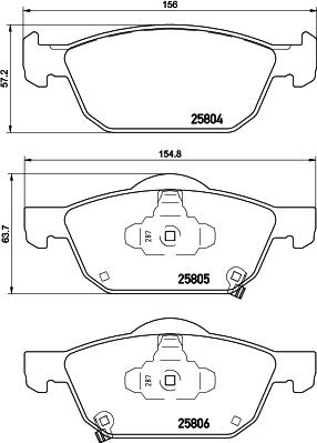 HELLA 8DB 355 021-431 - Bremsbelagsatz, Scheibenbremse alexcarstop-ersatzteile.com