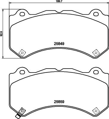 HELLA 8DB 355 021-041 - Bremsbelagsatz, Scheibenbremse alexcarstop-ersatzteile.com