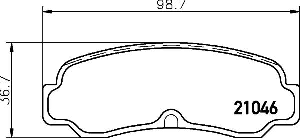 HELLA 8DB 355 028-961 - Bremsbelagsatz, Scheibenbremse alexcarstop-ersatzteile.com