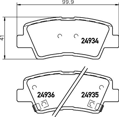 HELLA 8DB 355 028-791 - Bremsbelagsatz, Scheibenbremse alexcarstop-ersatzteile.com