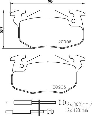 HELLA 8DB 355 023-801 - Bremsbelagsatz, Scheibenbremse alexcarstop-ersatzteile.com