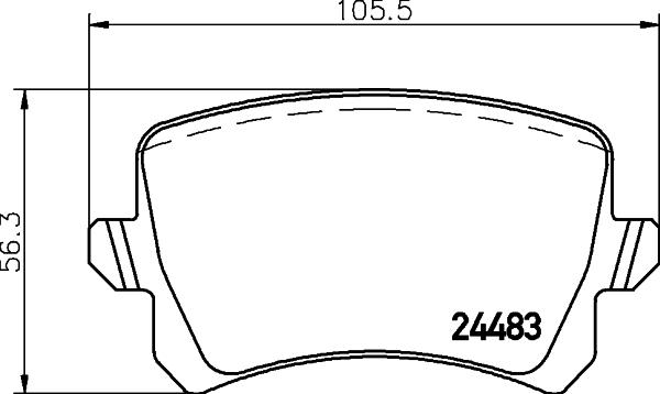 HELLA 8DB 355 023-761 - Bremsbelagsatz, Scheibenbremse alexcarstop-ersatzteile.com