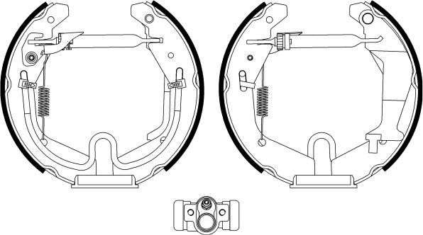 HELLA 8DB 355 022-981 - Bremsbackensatz alexcarstop-ersatzteile.com