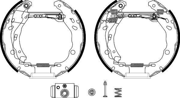 HELLA 8DB 355 022-521 - Bremsbackensatz alexcarstop-ersatzteile.com