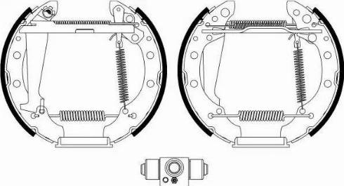 HELLA 8DB 355 022-701 - Bremsbackensatz alexcarstop-ersatzteile.com