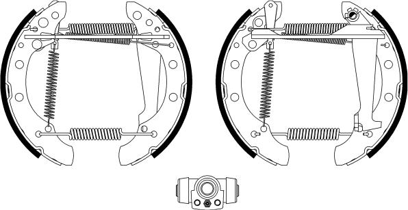 HELLA 8DB 355 022-771 - Bremsbackensatz alexcarstop-ersatzteile.com