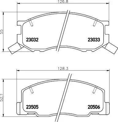 HELLA 8DB 355 009-481 - Bremsbelagsatz, Scheibenbremse alexcarstop-ersatzteile.com