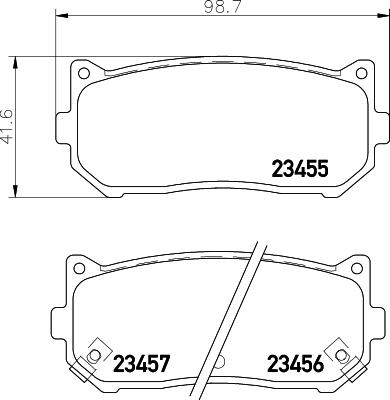 HELLA 8DB 355 027-521 - Bremsbelagsatz, Scheibenbremse alexcarstop-ersatzteile.com