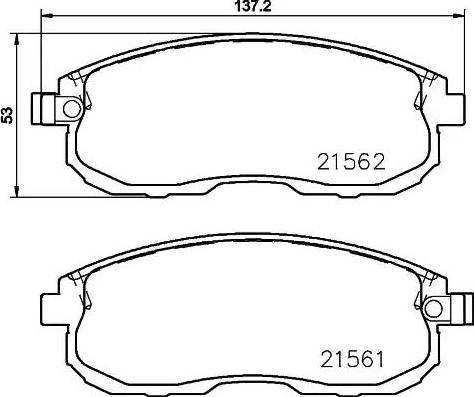 HELLA 8DB 355 023-201 - Bremsbelagsatz, Scheibenbremse alexcarstop-ersatzteile.com