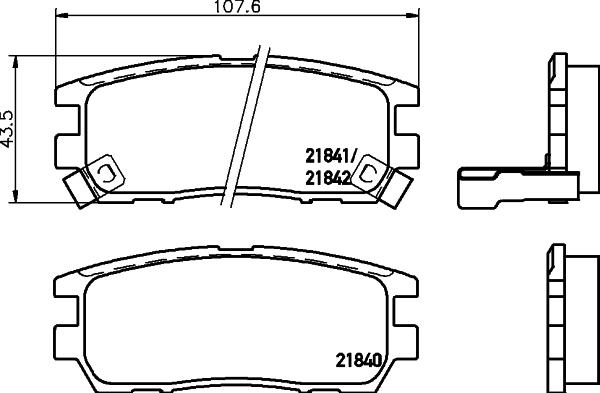 HELLA 8DB 355 027-331 - Bremsbelagsatz, Scheibenbremse alexcarstop-ersatzteile.com